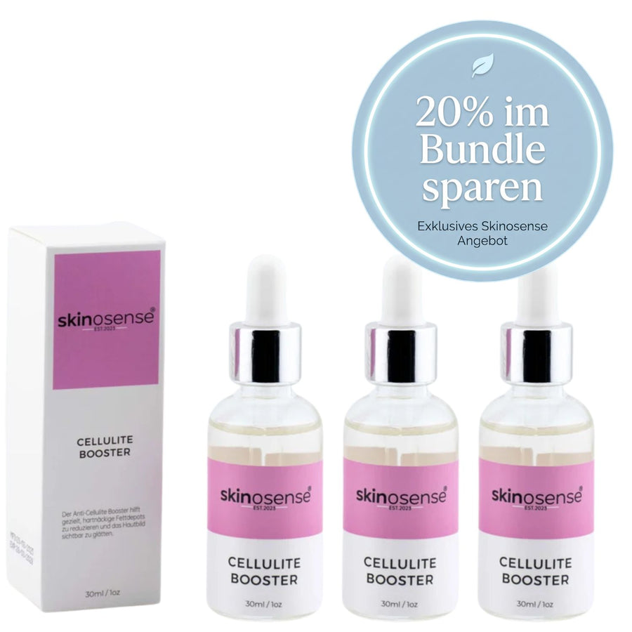 Cellulite Booster Serum 3 Monats-Bundle - Hautstraffung Oberschenkel & Po – skinosense®