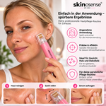 Microneedling Gesichtspflege-Set von skinosense mit verschiedenen Hautpflegeprodukten auf weißem Hintergrund