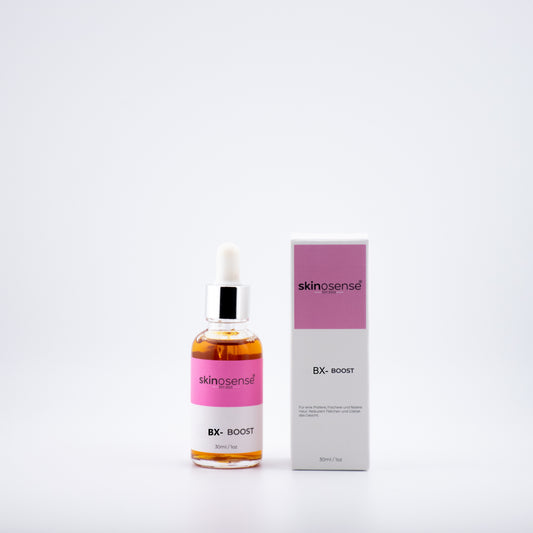 Skinosense BX Booster Serum 30ml, Anti-Falten und Lifting Serum in einer Flasche, mit Pumpspender und klarer Verpackung