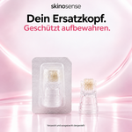Packung mit drei Ersatzrollern für Hydra Derma Roller 3.0 von skinosense® mit 105 Nadeln, in einer weißen Verpackung.
