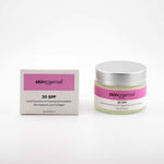 Gesichtscreme mit Sonnenschutz LSF 30 von skinosense, Anti-Aging Pflege mit Hyaluron und Kollagen, für gesunde Haut.