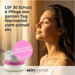 Gesichtscreme von skinosense mit Sonnenschutz LSF 30, Anti-Aging Pflege, Hyaluron und Kollagen, für die Gesichtshaut