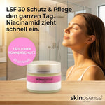 Gesichtscreme mit Sonnenschutz LSF 30, Anti-Aging Pflege mit Hyaluron und Kollagen von skinosense