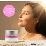 Gesichtscreme von skinosense mit Sonnenschutz LSF 50, Anti-Aging Pflege mit Hyaluron und Kollagen, für gesunde Haut