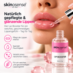Lip Booster Serum von skinosense® in 30 ml Flasche, roll-on Lip Plumper mit Glanz für vollere, glänzende Lippen.