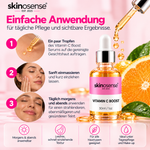 Gesichtsserum mit Vitamin C und Niacinamid in 30 ml Flasche von skinosense, strahlende Hautpflege für einen frischen Teint