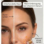 Vitamin C Booster Serum von skinosense, 30ml, Anti-Aging Gesichtsserum mit Glow-Effekt und vitaler Haut.