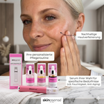 Microneedling-Gesichtspflege-Set von skinosense mit Hyaluron, Retinol und Vitamin C für strahlende Haut.